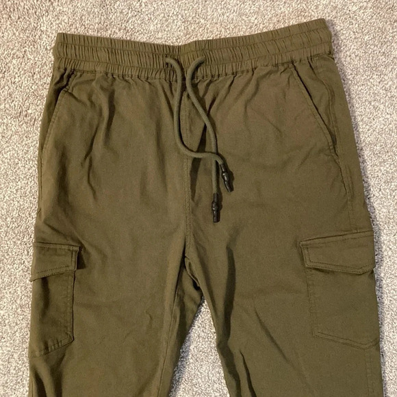 Olive Stretch Capri Pants - Picture 2 of 12